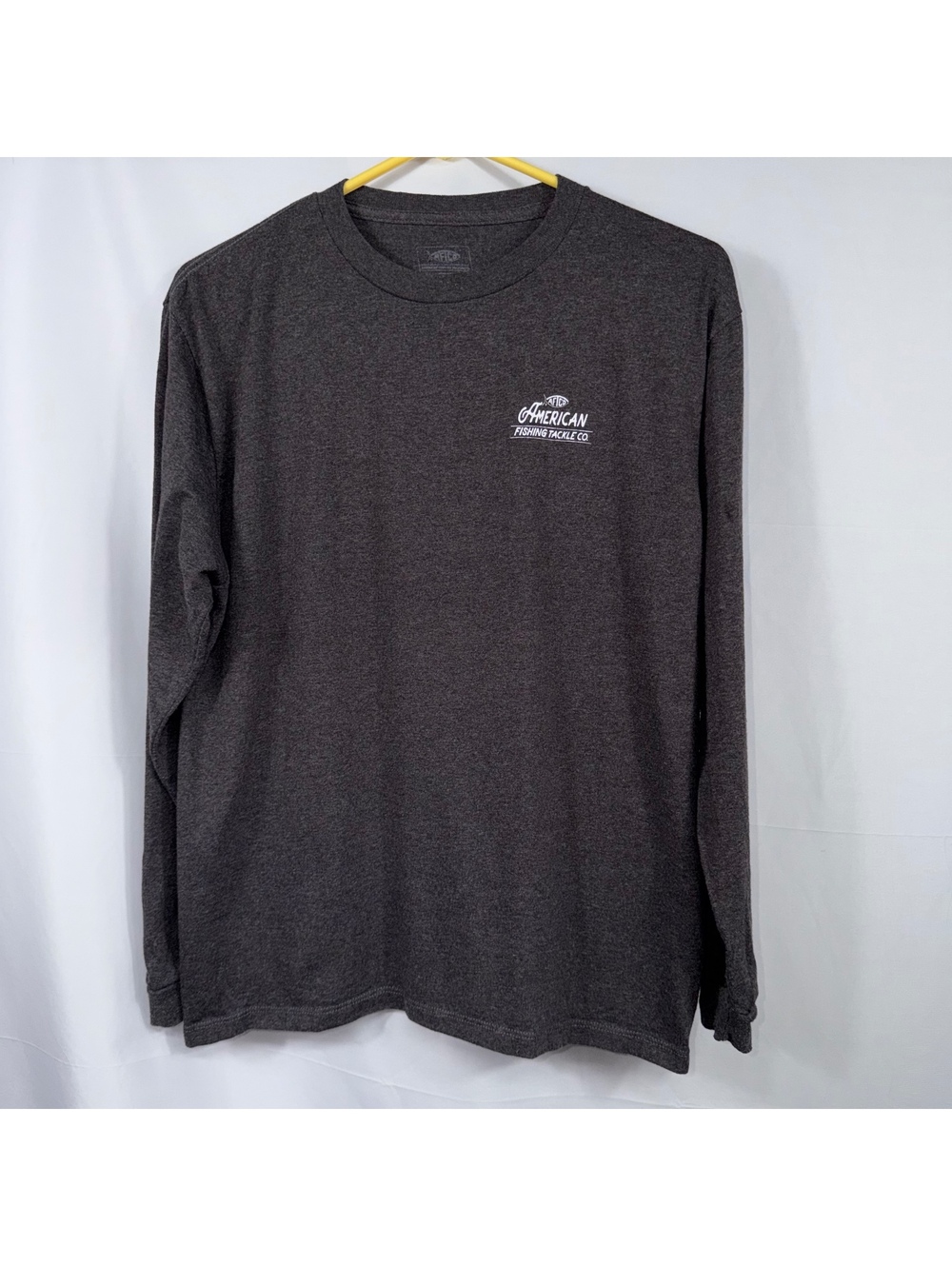 AFTCO Boys XL Graphic Fishing T-Shirt Gray Heather Popper Lure Cotton